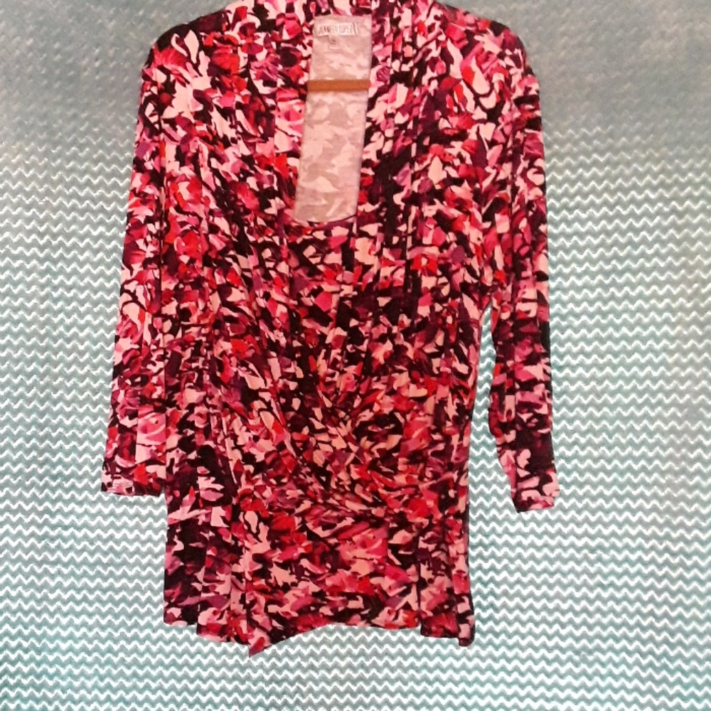 Jennifer Lopez Faux Wrap Blouse